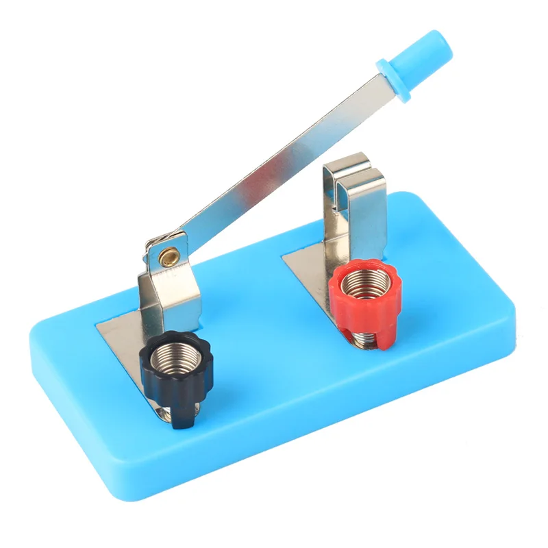 
Hot selling junior high school physics circuit electrical equipment blue single pole single throw switch 