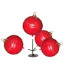 New design large outdoor fiberglass material ball stack for Christmas holiday display