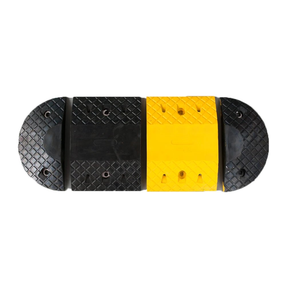 SC-SH17   250*350*50mm yellow black speed humps road bump  for  Roadway saftey