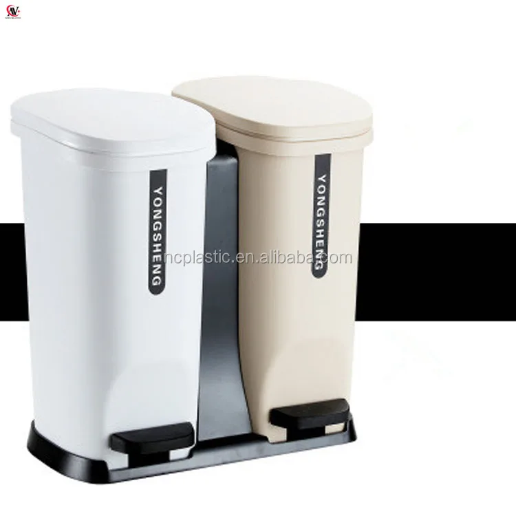 plastic-rectangle-classification-trash-bin-26l-waste-storage-bucket-with-pedal-buy-dustbin