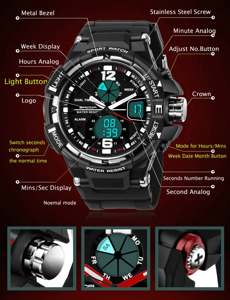 Sanda 289 Watch User Manual