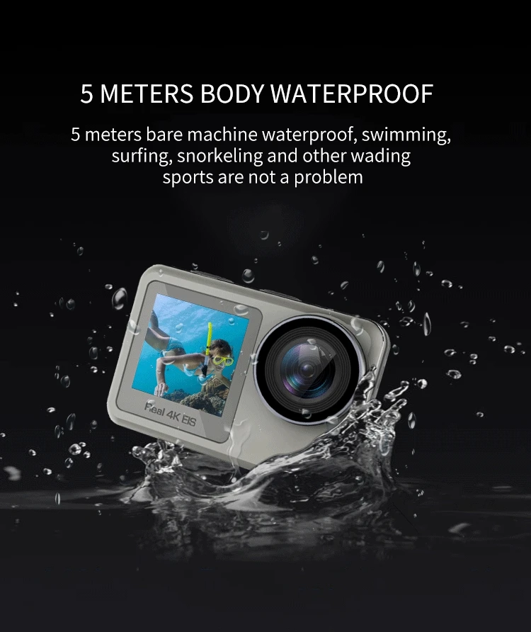 2020 New Launch 2 Inch Dual Screen 4k Wifi Mini Sports Camera,Eis Anit