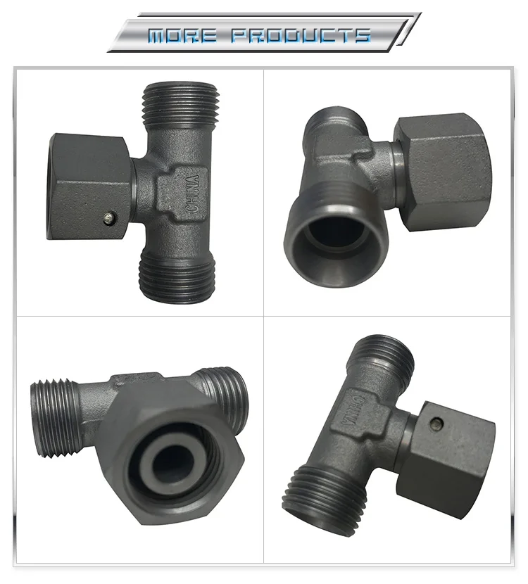 Male / Female steel Tee fitting small forging parts