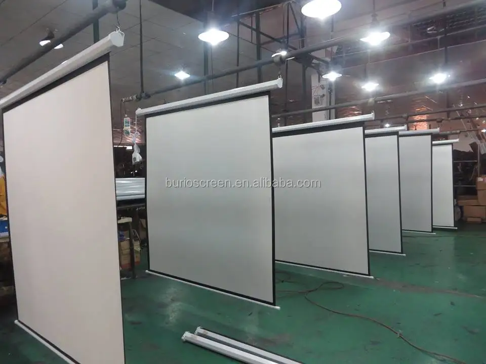 Matte White 150 Inch Electric Projector Screen 150'' Screens With ...