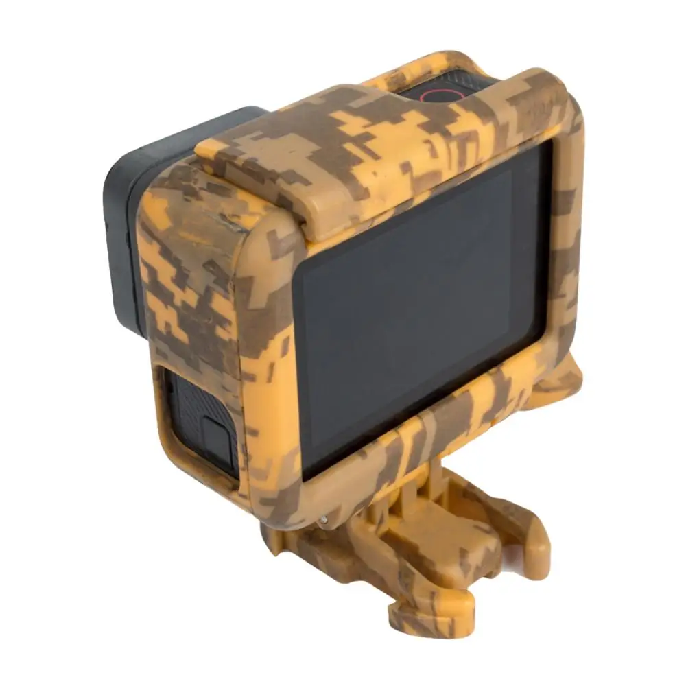 Free Shipping Protective Housing Case Cover Action Camera Camouflage Plastic Protection Border Frame Box for Go Pro   5  