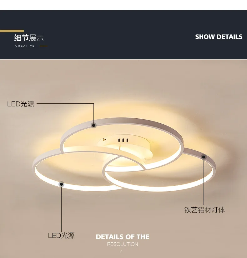 product modern nordic minimalist led ceiling light for home living room and master bedroom simple elegant circle design-24
