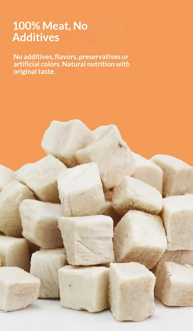 Freeze-dried Cat Snack with Chicken Duck Salmon Main Ingredients Shandong Origin factory