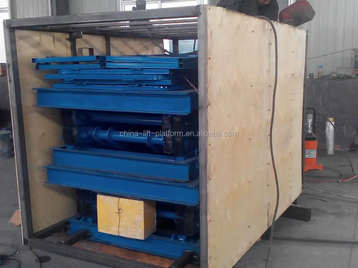 Warehouse Industrial Stationary Scissor Lift Pallet Lifter For Material ...