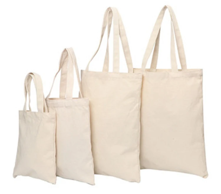 Cheap Reusable Shopping Bags Plain Blank Cotton Canvas Tote Bag