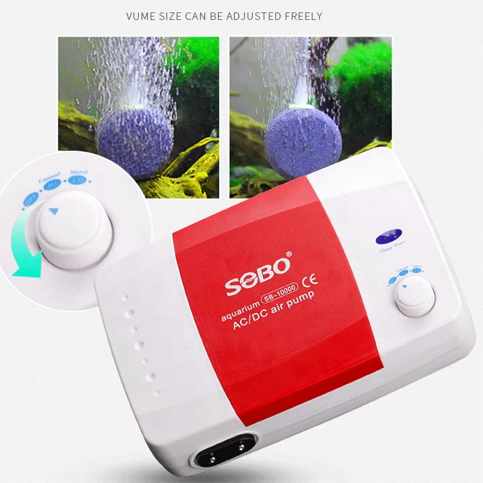 Sobo Oxygen Pump Sb10000 Aquarium Silent Oxygen Pump Ac/dc Aerator