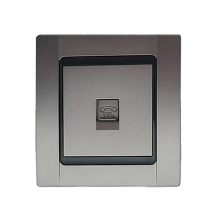 BS Industrial Electrical Power Wall Switch Control 15A Socket Smart Home Hotel Wall Mounting Silver Touch Panel Wall Switches
