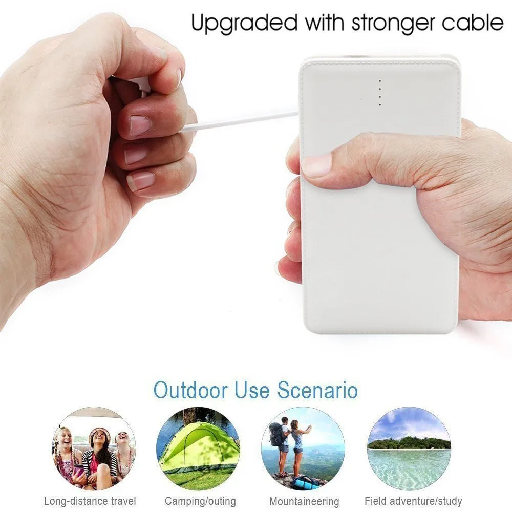 Universal Type C Power Bank 10000mAh Built in Cable Mobile Phone Battery Powerbank 10000 mAh - ANKUX.COM