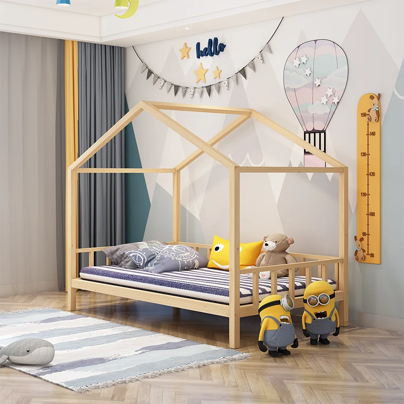 儿童床家具高品质房子床木制家具孩子房子框架智能儿童幼儿床