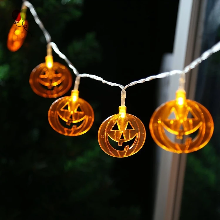 Halloween String Lights Orange Pumpkin String Lights Battery Operated Indoor Party Bedroom Home Festival Decoration BSL501