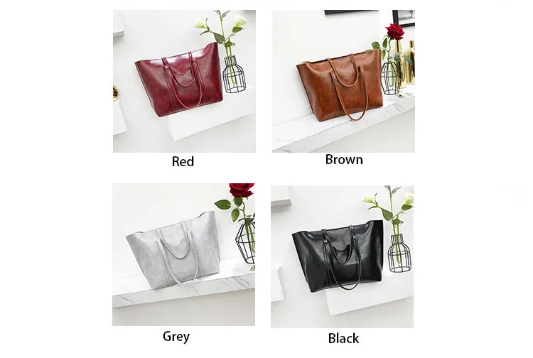 Fashion female Women casual new retro four pieces shoulder tote ladies bags handbag set