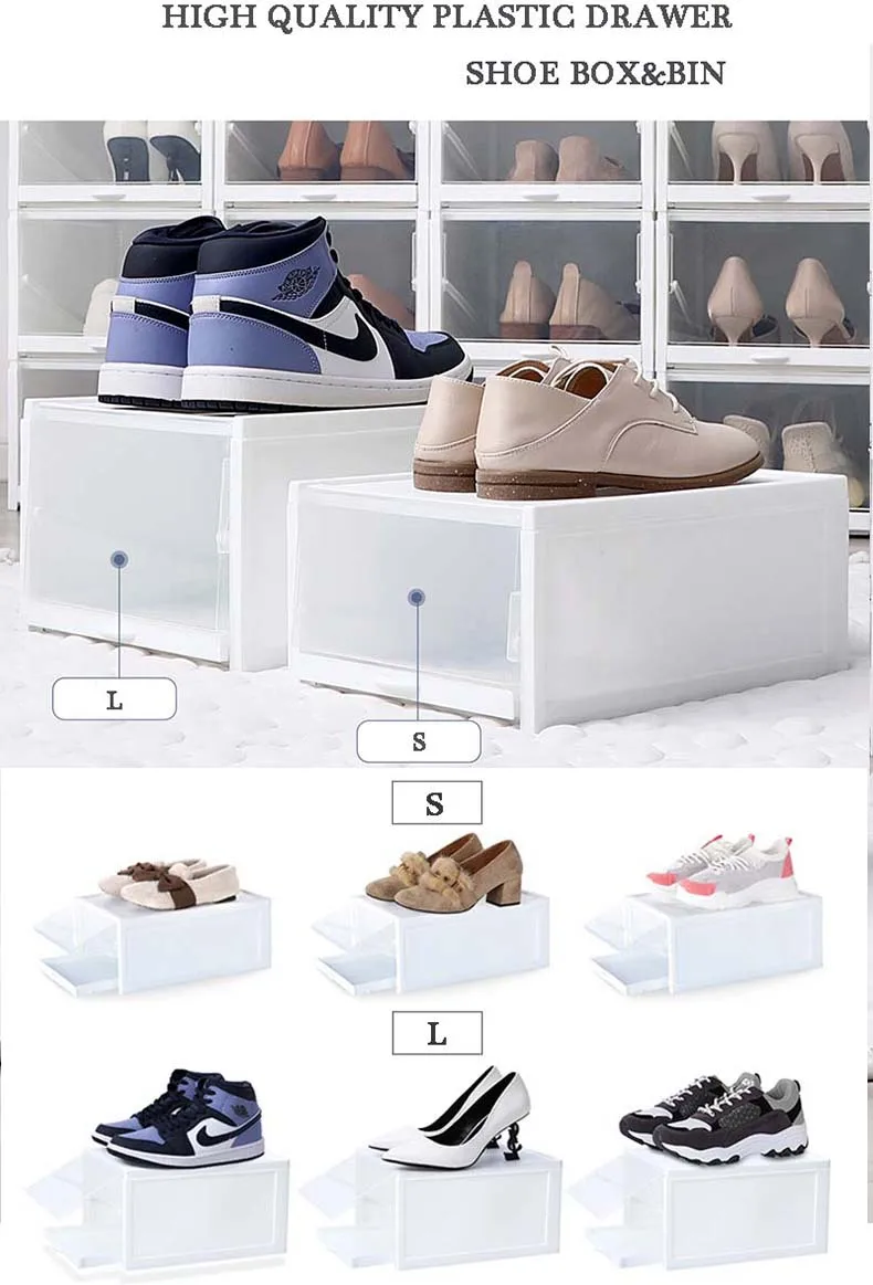 stackable clear shoe drawers on White Plastic Shoes Drawer Organizer Stackable Bin Drop Shoebox Clear Eco Friendly Transparent Folding Storage Box Buy Foldable Storage Box Clear Waterproof Plastic Storage Box Aj Plastic Shoes Box Product On Alibaba Com