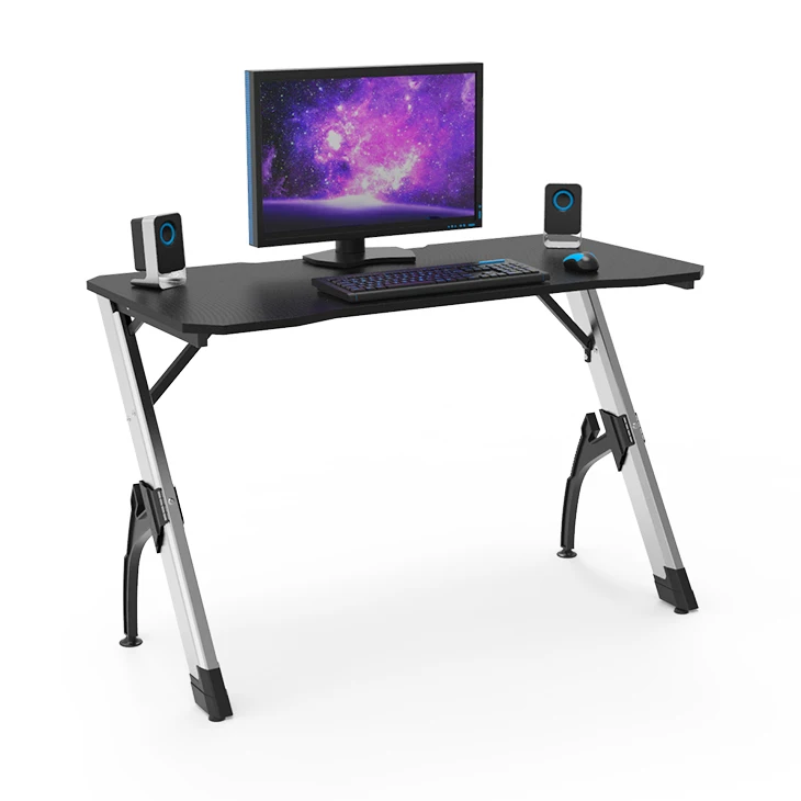 
R Shaped Computer PC Gaming Desk Gaming Table For Internet Cafe 