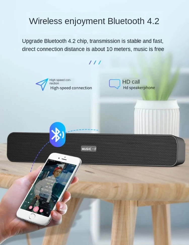 cheap CE ROHS waterproof mini wireless Bluetooth with FM radio speakers home theater 5.1 with subwoofer long sound bars for TV - ANKUX.COM