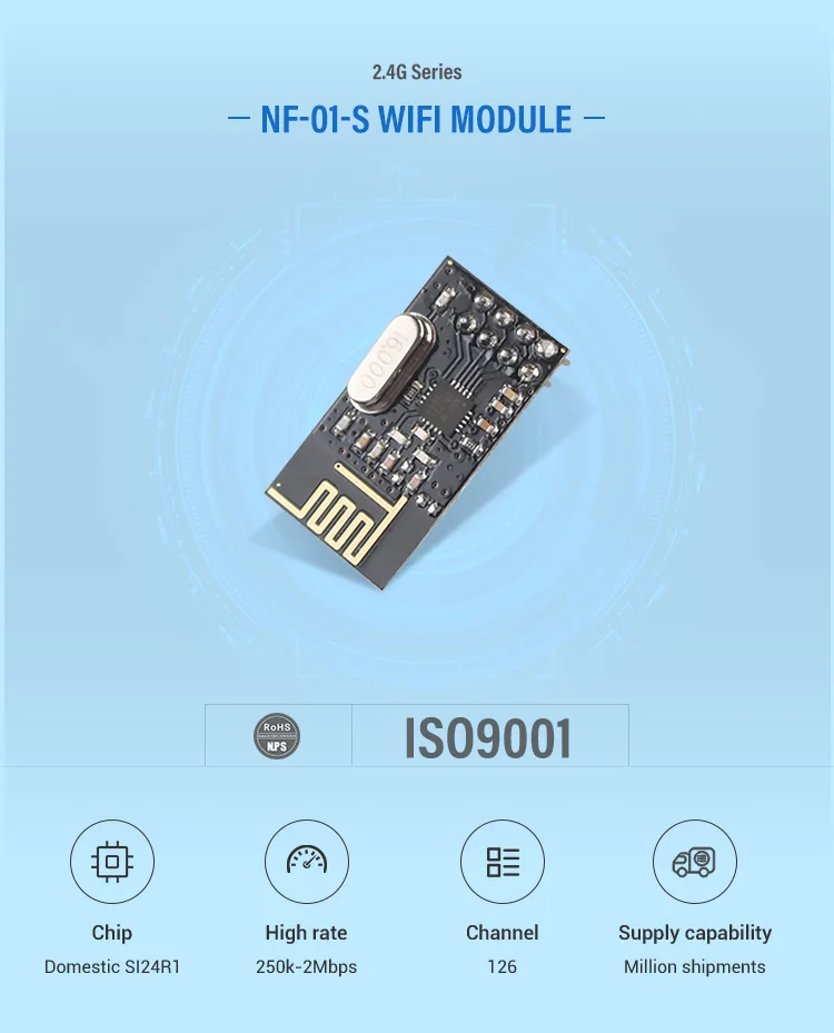 Ai-Thinker NRF24l01+ Wireless Module 2.4 G Wireless Transceiver Communication Module NF-01-S
