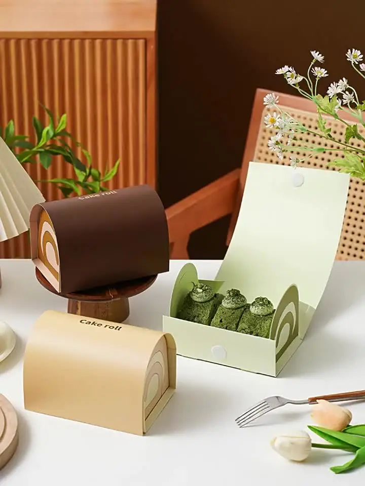 Eco-friendly Cake Roll Packaging Box - Recyclable & Customizable