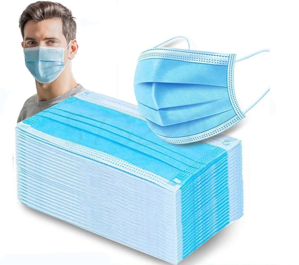 
General Supplies Disposable 3 ply faceshield ear loop facemask 3 ply disposable surgical face mask 