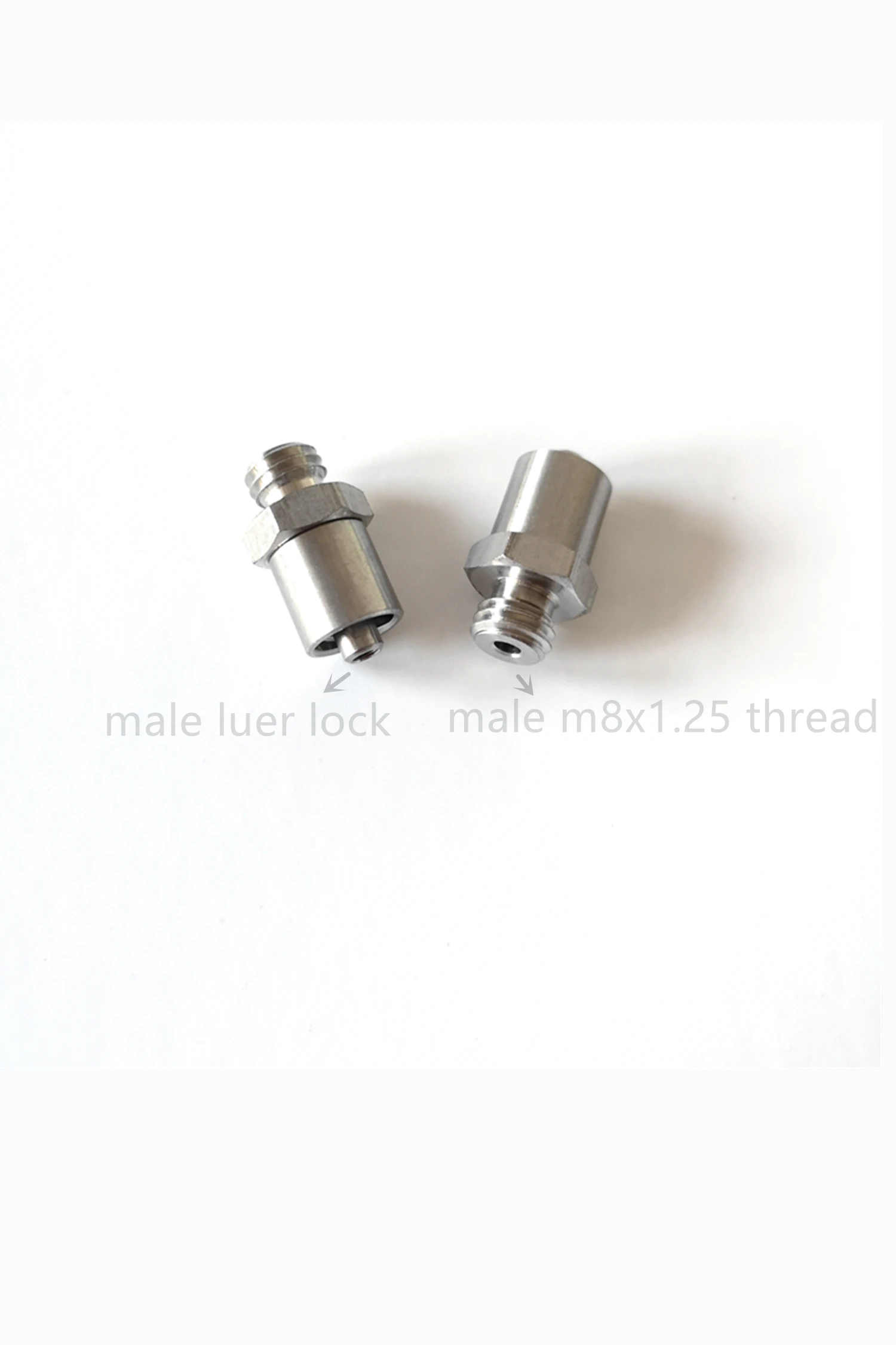 316 Stainless Steel Male Luer To M8x1/m8x1.25 Male Thread Medical