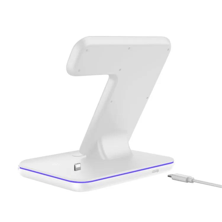 3in1 Wireless Charging Station Fast 15w Qi 3 in 1 Wireless Charger for iPhone 13 12 Watch