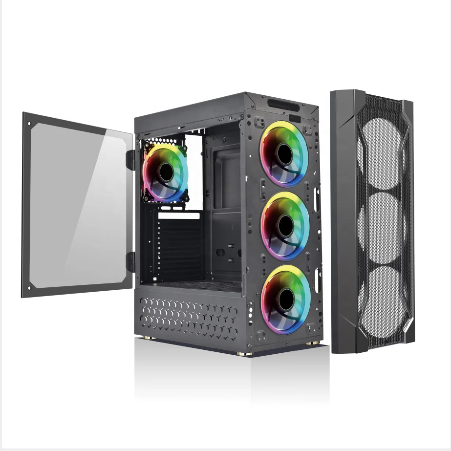 L06 2019 New Arrival Horizontal Computer Case With Metal Mesh Front