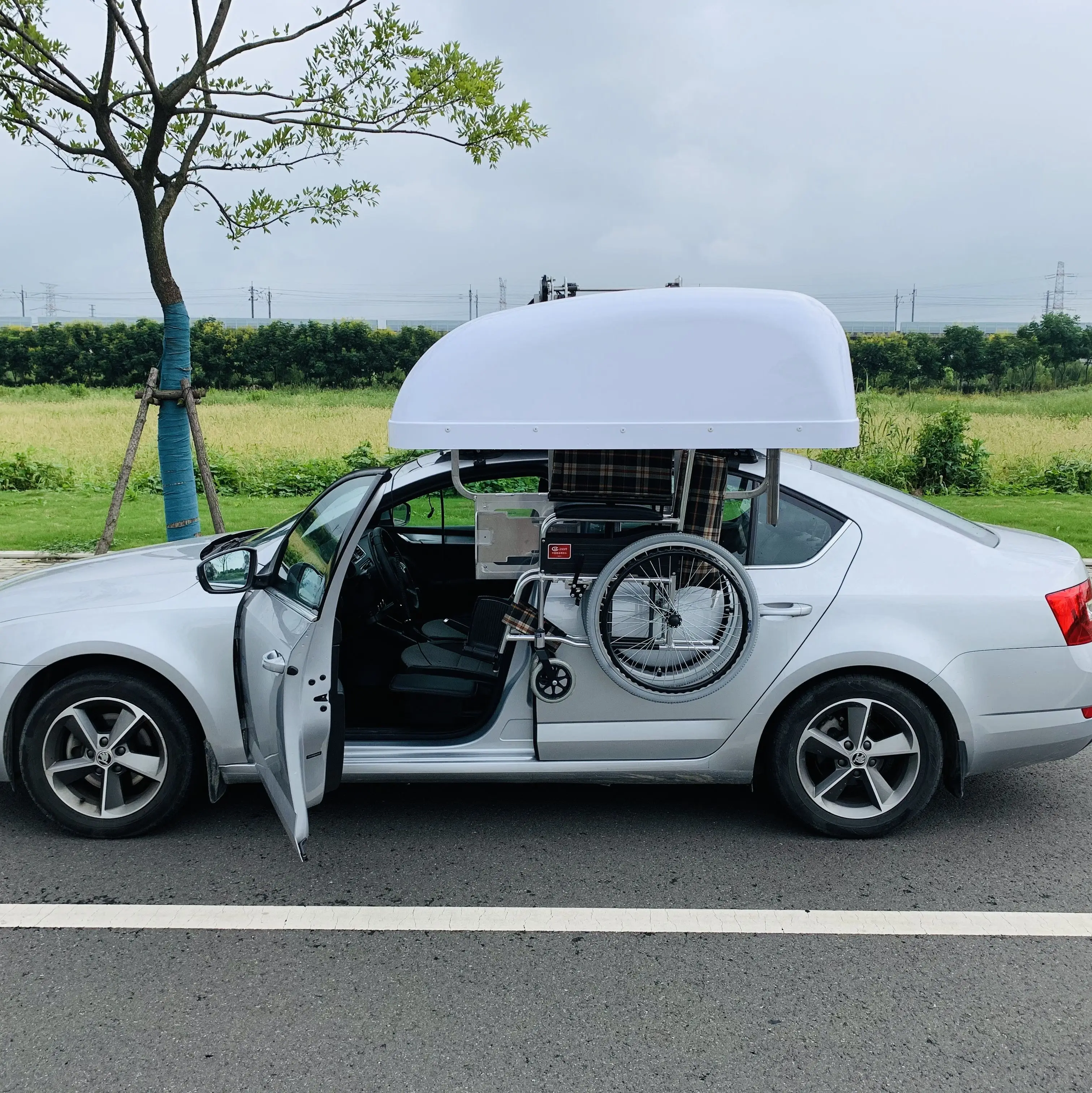 Car Auto Roof Wheelchair Storage Device Foldable Wheelchair Roof