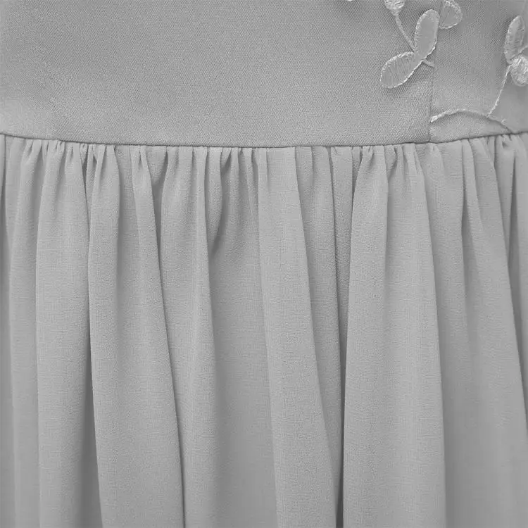 2019 New Arrivals Half Sleeve V-Neck Applique A-Line Prom Dress Bridal Wear