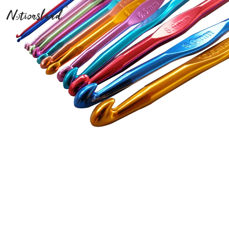 Factory Wholesale Aluminum Crochet Hook Set Household Sewing Supplies