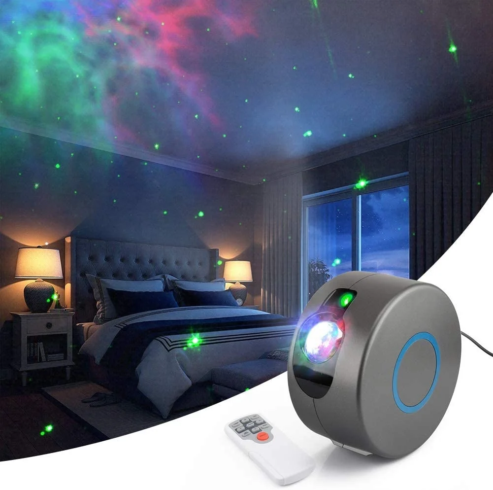 LED Night Star Laser Projector 360 Rotating Starry Sky Projector with 15 Mode Lighting Shows for Bedroom Party Deco Show