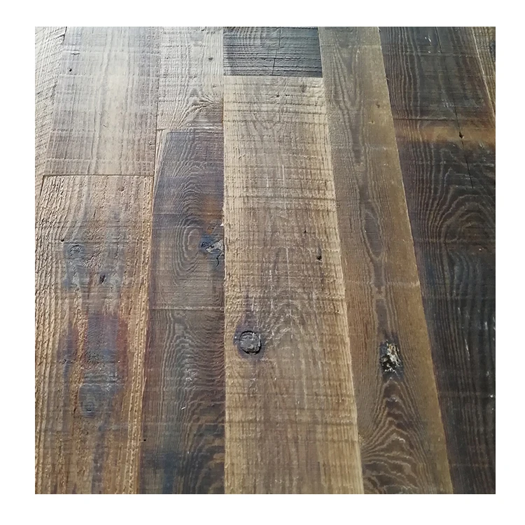 Interior Wall Decoration Recyclable Old Pine Timber Planks Reclaimed