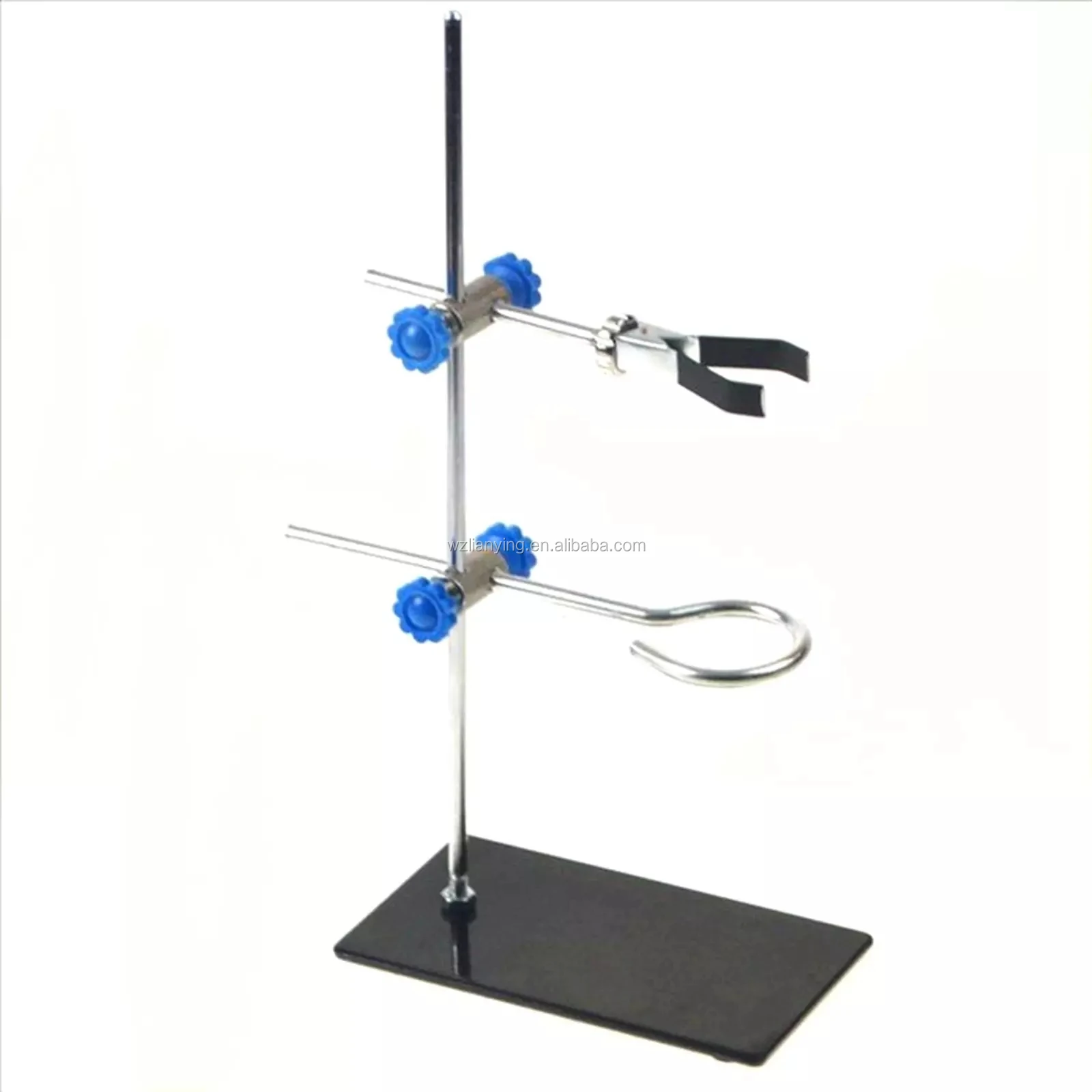 Details about   Top Lab Support Iron Retort Ring Stand Flask Clamp Stand with 3pcs Clamps O 