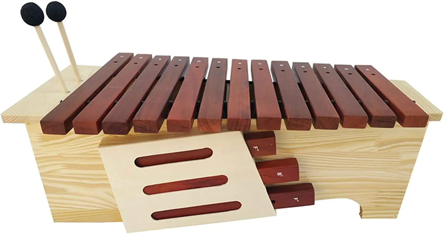 Montessori Mahogany Xylophone Metallophones Movable Keys Percussion Piano Xylophone Toy For Kids