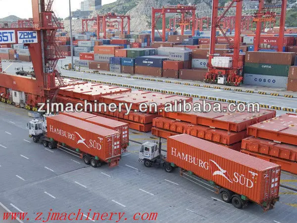 container on the road