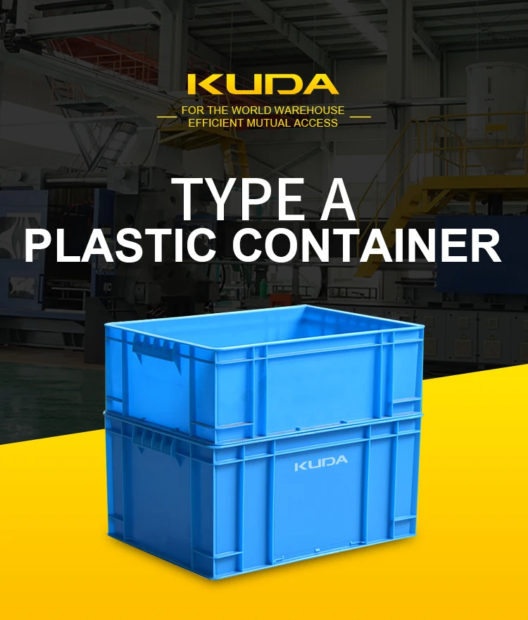 Storage Kuuda KUDA 500-250A-SLZZX Plastic Turnover Box Heavy Duty Stackable Storage ...