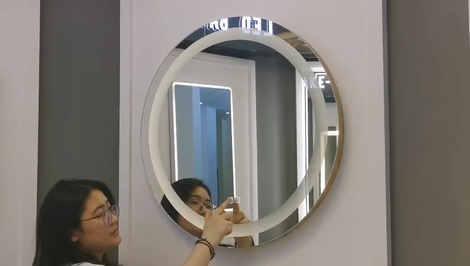 Halo Design Illuminated Backlit Led Bathroom Wall Mirror Round Mirror