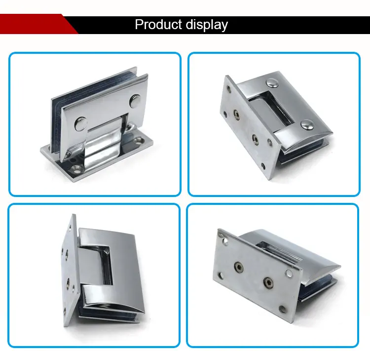Tempered glass shower hinge zinc alloy door hinge