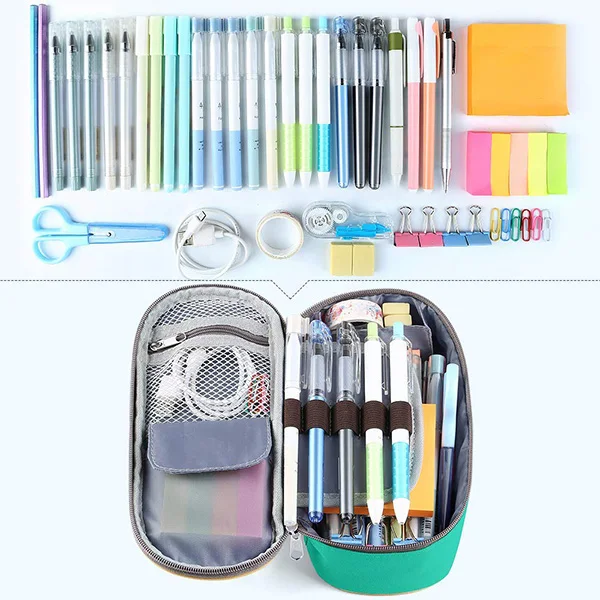 Durable Pen Pouch Students Stationery with Pen Holder For School Office