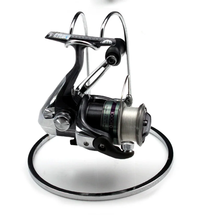 thumbnail image 2 of New Arrival Foldable Stainless Steel Fishing Reel Display Stand Gear 2 of 11
