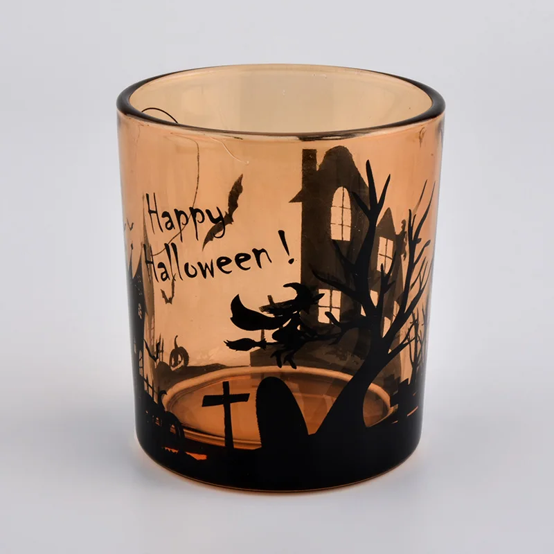 8oz Amber Glass Candle Holder