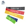 Elastic Latex Resistance Mini Band Home Gym Fitness Exercise Bands with Logo