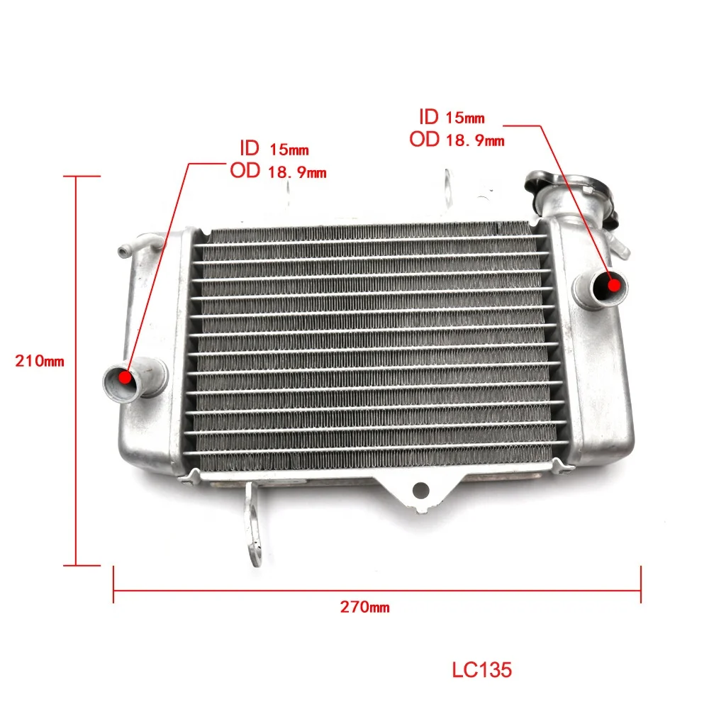 Motorcycle Spare Parts Exciter135 Radiator Aluminum With Stable