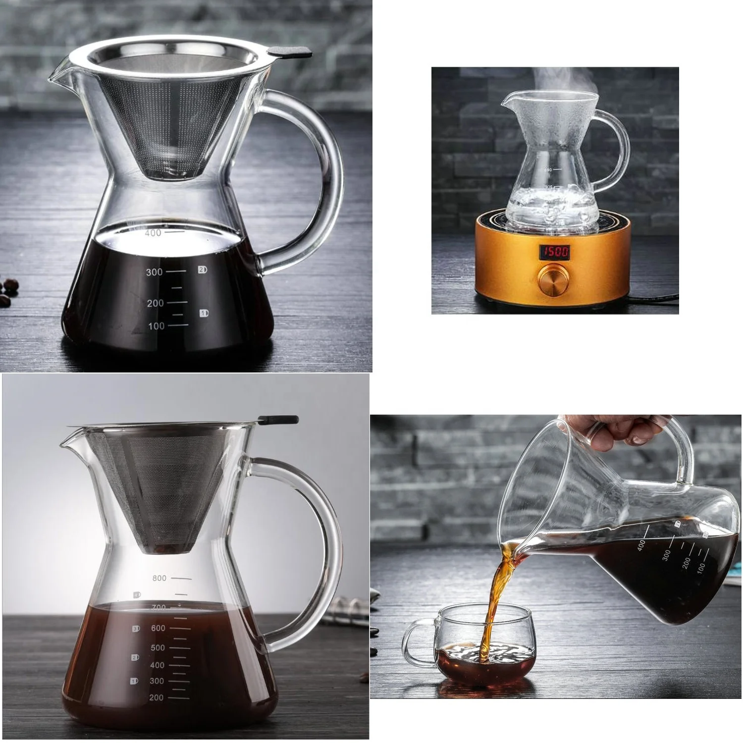 Various Capacity Style Heatresistant Glass Coffee Maker/pot Buy