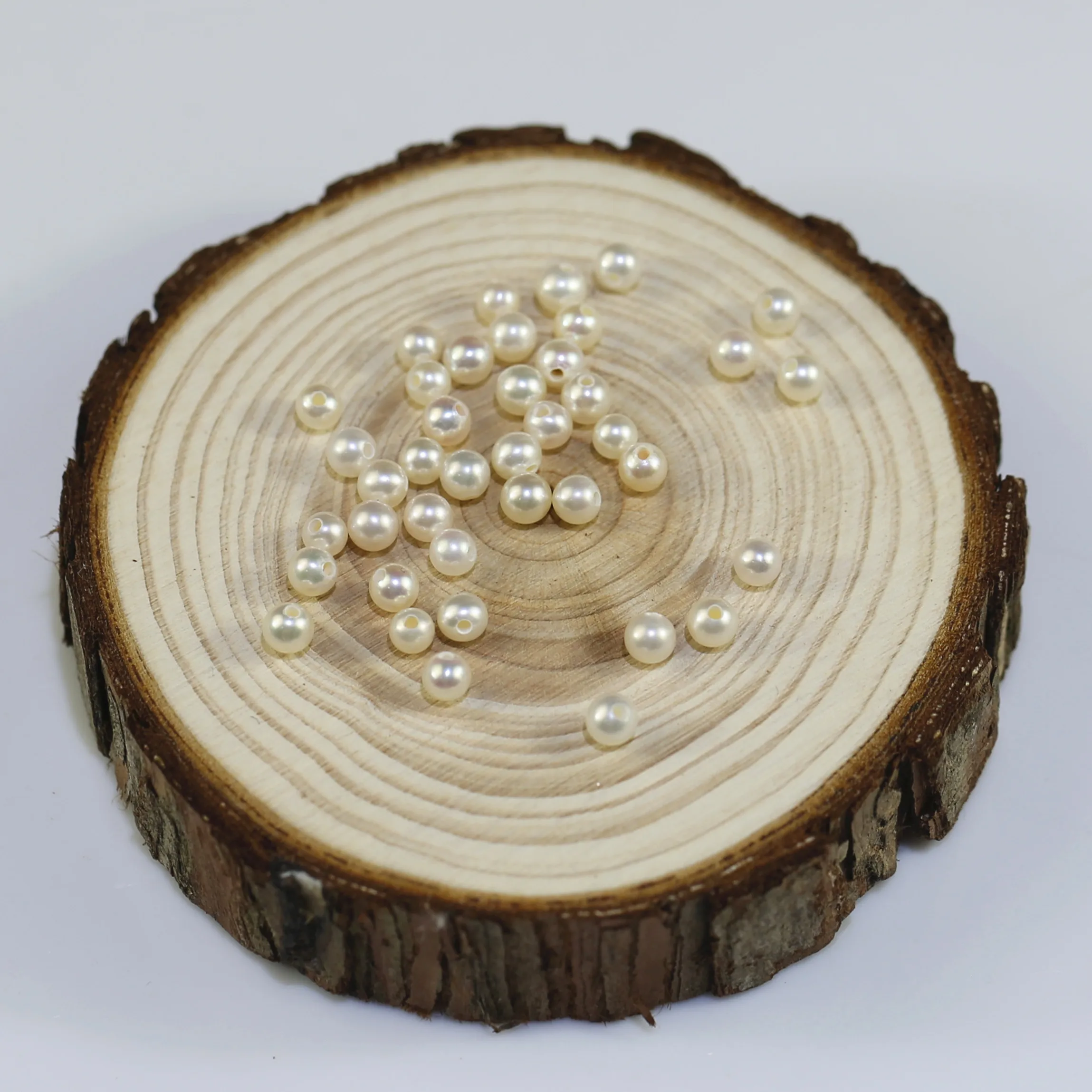 5mm aaa 圆珍珠天然白色疏松珍珠珠