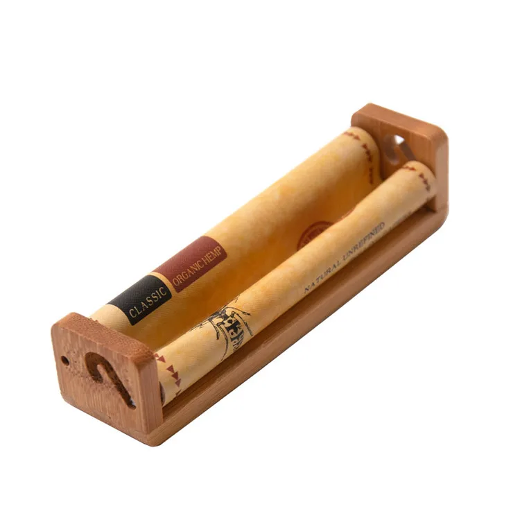 
Hot sell bamboo made joint rolling tool easy use cigarette tobacco weed roller 