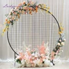 LDJ1107 wedding decorative metal flower ring stand grid iron arch frame for party stage display