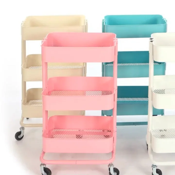 3tier Movable Organizer Kitchen Home Storage Rack Utility Rolling