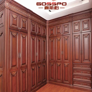 Solid Wooden Walk In Corner Wooden Wardrobe Closet Buy